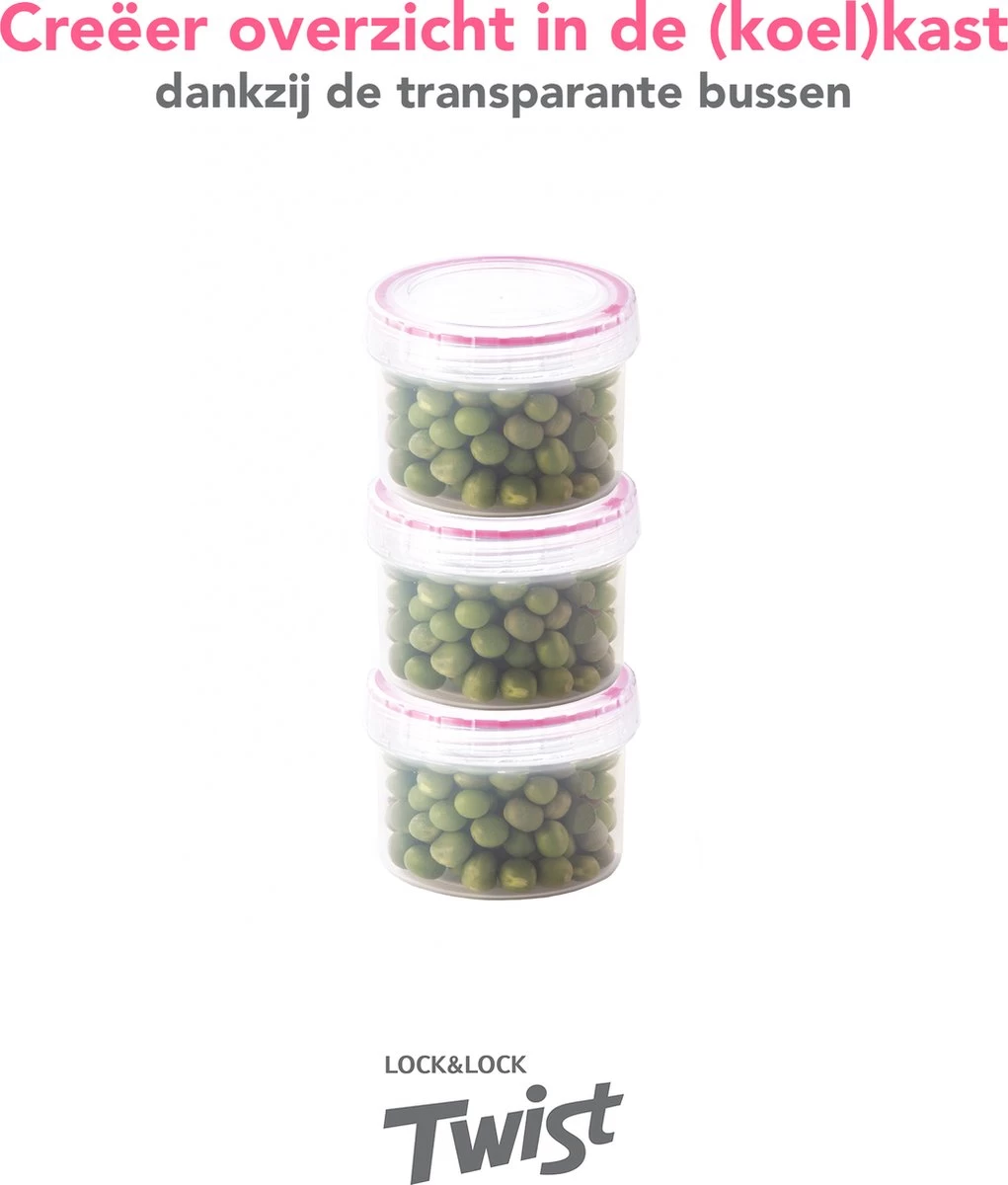 Lock&Lock Voorraadbussen - Vershoudbakjes - Bewaardozen Voedsel - Sausbakjes Met Deksel - Dressing Bakje - Kruidenpotjes - Babyvoeding Bewaarbakjes - 150 Ml - Rond - Luchtdicht - BPA Vrij - Set Van 6 Stuks 5 Lock&Lock Voorraadbussen - Vershoudbakjes - Bewaardozen Voedsel - Sausbakjes Met Deksel - Dressing Bakje - Kruidenpotjes - Babyvoeding Bewaarbakjes - 150 Ml - Rond - Luchtdicht - BPA Vrij - Set Van 6 Stuks - Afbeelding 3