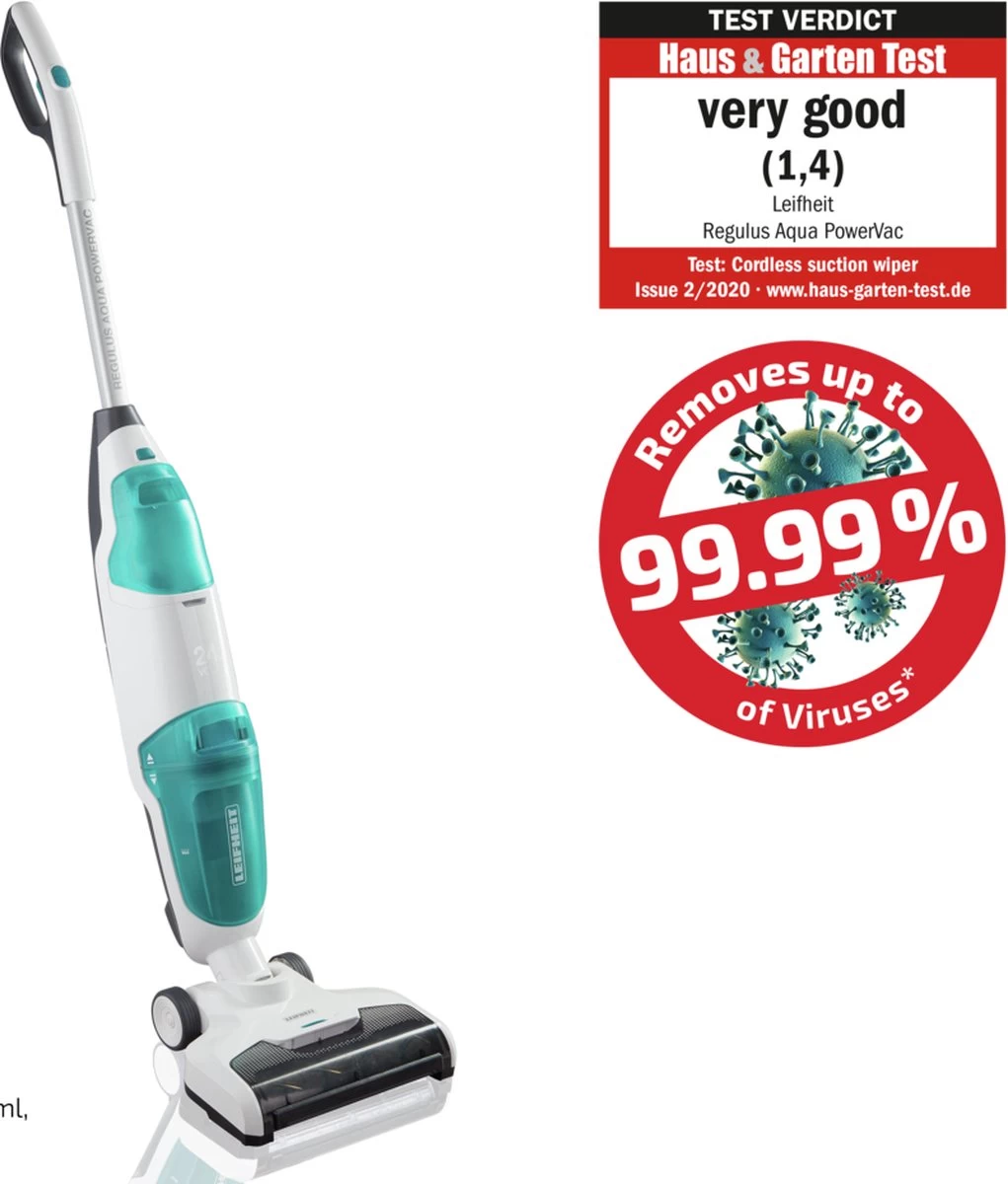 Leifheit Regulus Aqua PowerVac – Draadloze Vloerreiniger 2in1 9 Leifheit Regulus Aqua PowerVac – Draadloze Vloerreiniger 2in1 - Afbeelding 7