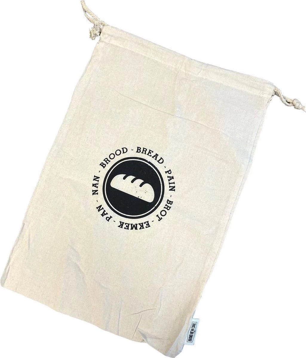 BrandNewCake Broodzak Katoen 47x31cm (heel Brood) - Herbruikbare Broodzak - Broodzak Voor Thuisbakkers - Zero Waste - Duurzaam 3 BrandNewCake Broodzak Katoen 47x31cm (heel Brood) - Herbruikbare Broodzak - Broodzak Voor Thuisbakkers - Zero Waste - Duurzaam