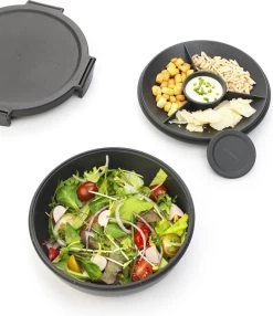 Brabantia Make & Take Salade Lunchbox - 1,3 L - Kunststof - Dark Grey 31 Brabantia Make & Take Salade Lunchbox - 1,3 L - Kunststof - Dark Grey -Schoonmaakmiddelen 1038x1200