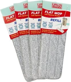 Umuzi Cleaning - 4 Microvezel Pads Voor Dweil Met Zelfreinigend Mechanisme - Mop Met Draaibare Kop - 4 Stuks