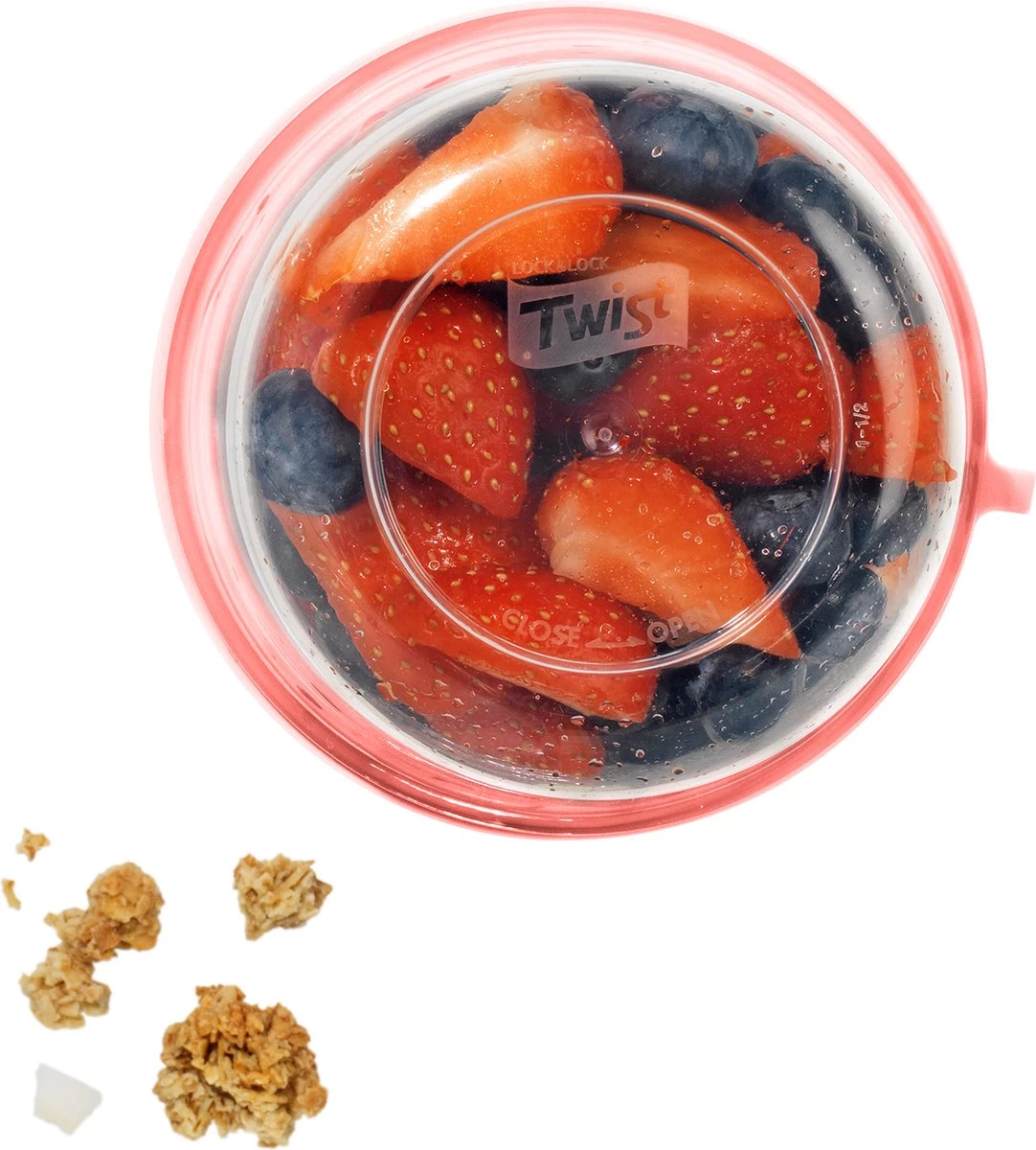 Lock&Lock Yoghurtbeker - Yoghurt Beker To Go - Muesli Beker To Go - Lunchpot - Lunchbeker - Medium - 560 Ml + 310 Ml - Roze 4 Lock&Lock Yoghurtbeker - Yoghurt Beker To Go - Muesli Beker To Go - Lunchpot - Lunchbeker - Medium - 560 Ml + 310 Ml - Roze - Afbeelding 2