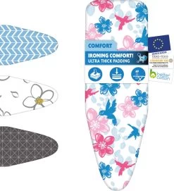 Laundryspecialist 3 Laagse COMFORT Strijkplankhoes - Optimaal Strijkcomfort En Stoomdoorlatend - Maat L/XL Voor Een Breedte Van 39 Tot 53 Cm En Een Lengte Van 120 Tot 141 Cm