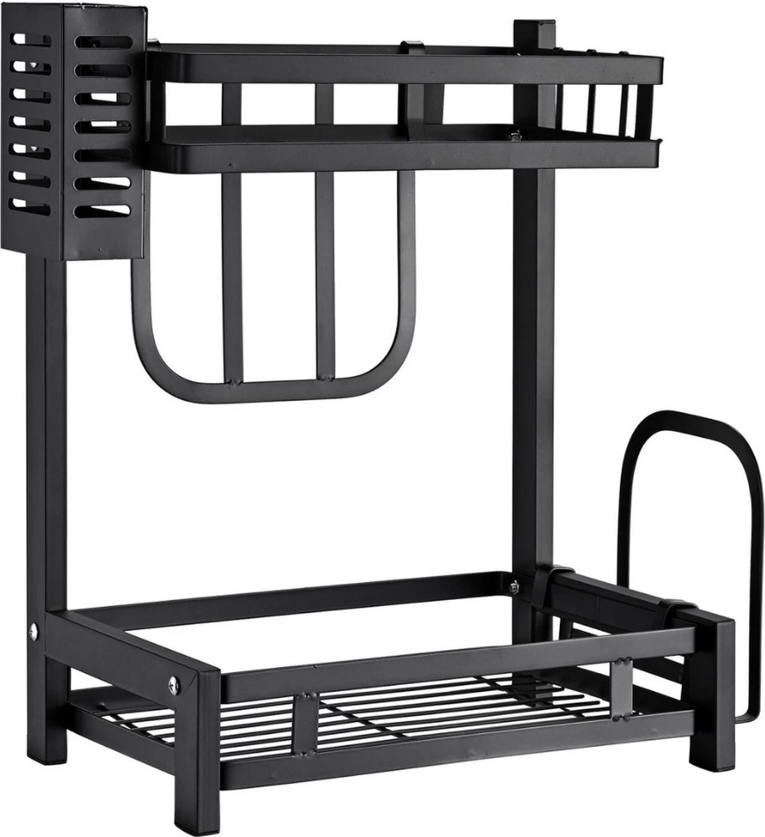 Pazzo Goods - Keuken Organizer - Keukenrek - Zwart - Metaal - 2 Laags - Multifunctioneel - Zwart - 10 Pazzo Goods - Keuken Organizer - Keukenrek - Zwart - Metaal - 2 Laags - Multifunctioneel - Zwart - - Afbeelding 8