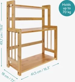 Navaris Keukenrek Met 3 Planken - Verstelbaar Kruidenrek Van Bamboe - Staand - Stevige Constructie - Natuurlijk Bamboehout - Waterafstotend 16 Navaris Keukenrek Met 3 Planken - Verstelbaar Kruidenrek Van Bamboe - Staand - Stevige Constructie - Natuurlijk Bamboehout - Waterafstotend -Schoonmaakmiddelen 1102x1200 1