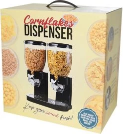 MikaMax Cornflakes Dispenser - Voorraadbus - Cornflakes Voorraadpot - Ontbijt Granendispenser - Zwart - 2 X 500 Gram -Schoonmaakmiddelen 1103x1200 3