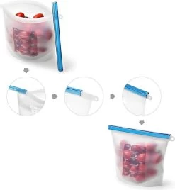 LOUZR Siliconen Vershoudzakken - Set 4-Stuks - 1000ml - Herbruikbaar 22 LOUZR Siliconen Vershoudzakken - Set 4-Stuks - 1000ml - Herbruikbaar -Schoonmaakmiddelen 1107x1200 3