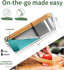 Bamboe Lunch Box 1400 Ml | Broodbox | Ecologisch | Roestvrijstalen Lunchbox | Bentobox No Leak | Smaakloos | Bamboe Grote Broodtrommel | Lunchbox Volwassenen | Lunchbox RVS Bamboe | Bambaw -Schoonmaakmiddelen 1108x1200 1