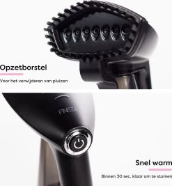Fineza Kledingstomer – Handstomer – Stoomreiniger – Stoomapparaat Kleding - Stomer Kleding – Incl. Opzetborstel - Zwart -Schoonmaakmiddelen 1110x1200 3