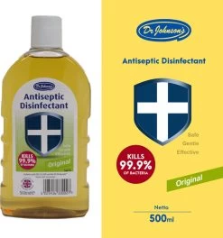 Dr Johnsons Ontsmettingsmiddel - 6 X 500ml Voordeelverpakking - Dettol Antiseptic Alternatief -Schoonmaakmiddelen 1124x1200 3