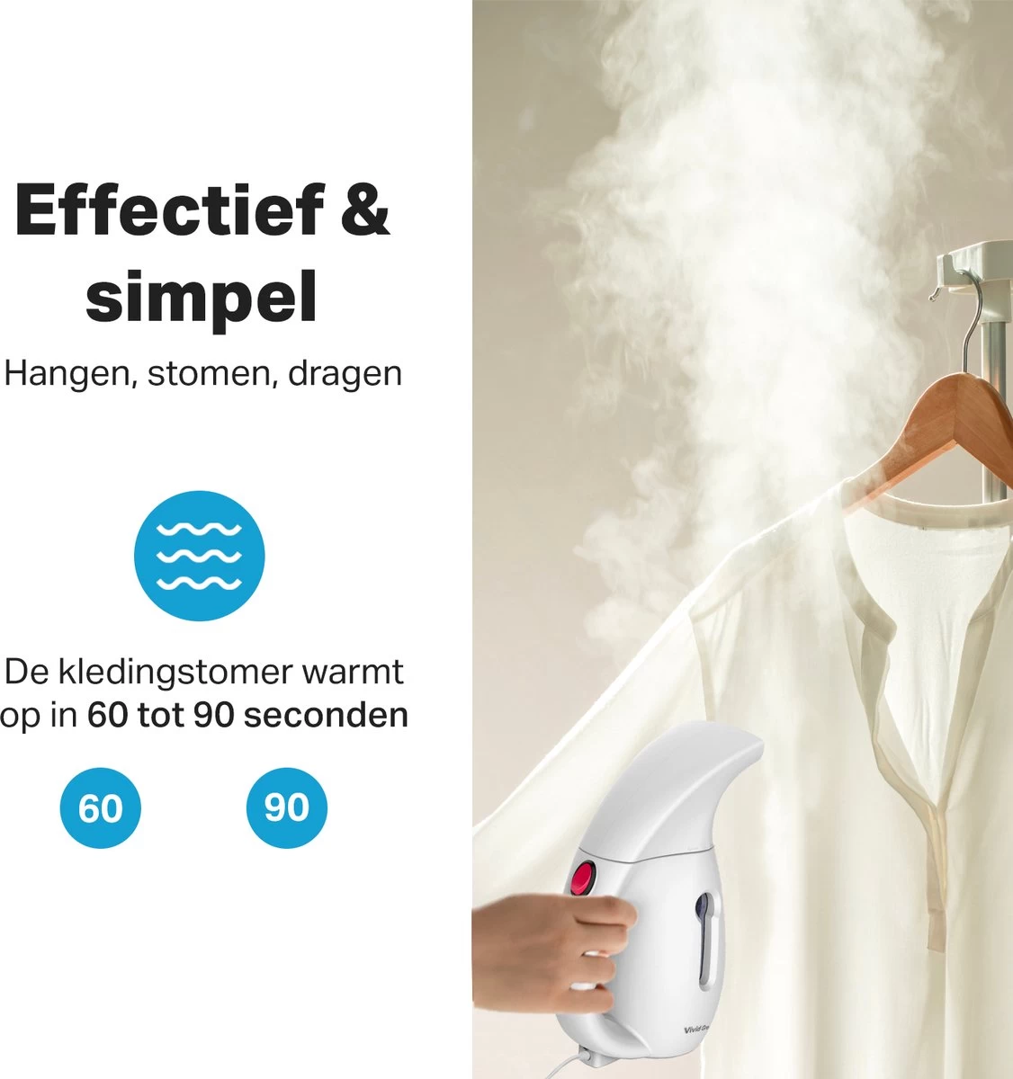 Vivid Green Kledingstomer - Handstomer - Geschikt Voor Alle Stoffen - Wit 7 Vivid Green Kledingstomer - Handstomer - Geschikt Voor Alle Stoffen - Wit - Afbeelding 5