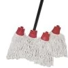 MAUS Spaanse Mop Met Steel - 4 Dweilen Rood - 1 Dweilstok - Gerecycled Katoen - EU Product -Schoonmaakmiddelen 1138x1200