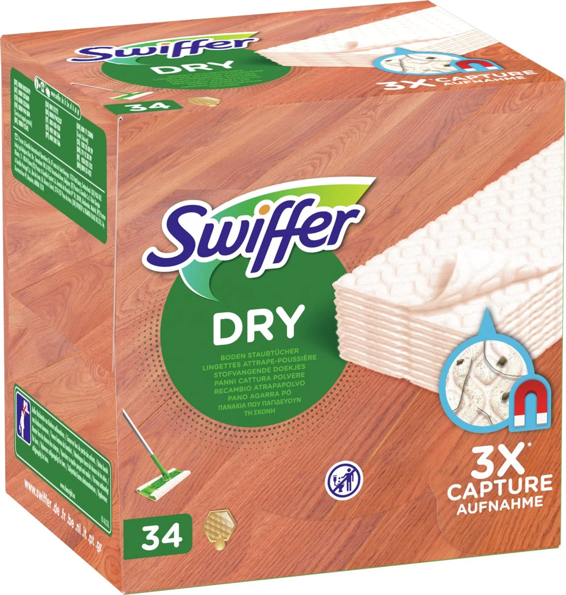 Swiffer Vloerdoekjes Houten Vloeren - Parket - Laminaat - 34 Stuks 12 Swiffer Vloerdoekjes Houten Vloeren - Parket - Laminaat - 34 Stuks - Afbeelding 10