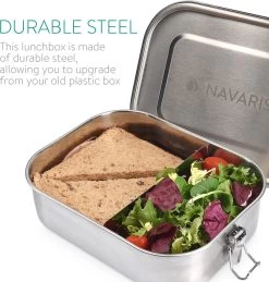 Navaris RVS Broodtrommel Met Verdeler - Meal Prep Bakje - Vershouddoos - Lunchbox - 17 X 13 X 6 Cm - Inhoud 0,8 Liter - Vaatwasbestendig 12 Navaris RVS Broodtrommel Met Verdeler - Meal Prep Bakje - Vershouddoos - Lunchbox - 17 X 13 X 6 Cm - Inhoud 0,8 Liter - Vaatwasbestendig -Schoonmaakmiddelen 1146x1200 1