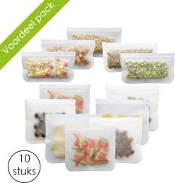 Merkloos Siliconen Vershoudzakken - 10 Stuks - Diepvrieszakken - Lekvrij - Boterhamzak Herbruikbaar - Bewaarzakjes - Duurzaam - Hersluitbaar 12 Merkloos Siliconen Vershoudzakken - 10 Stuks - Diepvrieszakken - Lekvrij - Boterhamzak Herbruikbaar - Bewaarzakjes - Duurzaam - Hersluitbaar -Schoonmaakmiddelen 1150x1200 1
