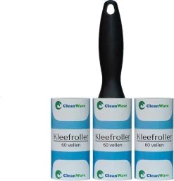 ®CleanWave Kleefroller 180 Zeer Klevende Vellen – Kledingroller Met 1 Stevige Handgreep - 3 Rollen - Extra Klevend - Pluizenroller - Pluizenverwijderaar -Schoonmaakmiddelen 1157x1200 7