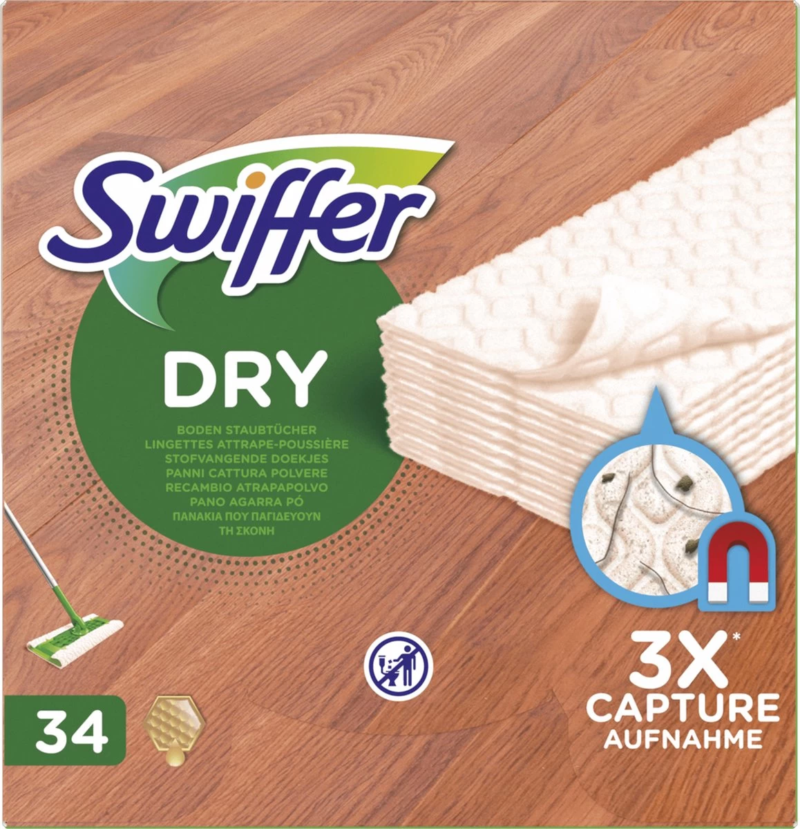 Swiffer Vloerdoekjes Houten Vloeren - Parket - Laminaat - 34 Stuks 4 Swiffer Vloerdoekjes Houten Vloeren - Parket - Laminaat - 34 Stuks - Afbeelding 2