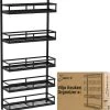 Soome Viljo - Kruidenrek Ophangbaar - Keukenrek - Wandrek - Keuken Organizer - 5 Laags - Verstelbaar - Staal - Zwart - H85xB42.5cm -Schoonmaakmiddelen 1164x1200 6