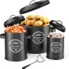 Professionele Bewaardozen - Set Van 3 - Voor Aardappels, Uien En Knoflook - Retro Design - Voorraadcontainer Van Metaal - Keukenopslag - Groentes Bewaren Voor Lange Tijd - Perfect Cadeau Voor In De Keuken -Schoonmaakmiddelen 1175x1200 4