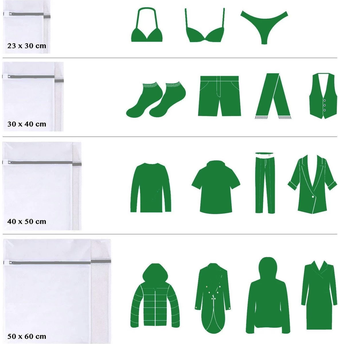 Merkloos Waszak 7x- Waszakken Voor Wasgoed- Laundry Bag- Incl. BH Waszakje Lingerie- Travel Organizer Bags-Set Van 7 7 Merkloos Waszak 7x- Waszakken Voor Wasgoed- Laundry Bag- Incl. BH Waszakje Lingerie- Travel Organizer Bags-Set Van 7 - Afbeelding 5