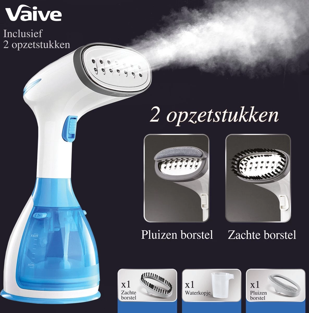 VAIVE Kledingstomer - Handstomer - Steamer - Kleding Stomer - Stoomapparaat - Kledingstomers 5 VAIVE Kledingstomer - Handstomer - Steamer - Kleding Stomer - Stoomapparaat - Kledingstomers - Afbeelding 3