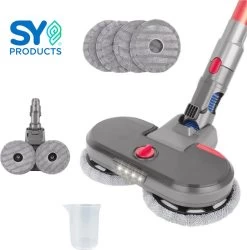 Schoonmaakmiddelen 31 -Nieuw Model- Elektrische Mop Dweil Voor Dyson Steelstofzuiger - Led Licht- Spray Functie- Dweilsysteem Voor V7 / V8 / V10 / V11 Series - Vloerwisser - Vloermop