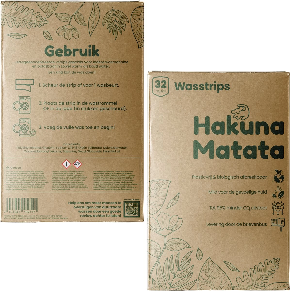 Hakuna Matata Wasmiddel 96 - Compressed - Wasstrips - Voordeelverpakking - Eco Wasmiddel Wit En Kleur - Laundry Strips 4 Hakuna Matata Wasmiddel 96 - Compressed - Wasstrips - Voordeelverpakking - Eco Wasmiddel Wit En Kleur - Laundry Strips - Afbeelding 2