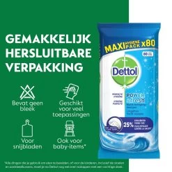 Dettol - Power & Fresh - Schoonmaakdoekjes - Oceaanfris - 4 X 80 Doekjes 12 Dettol - Power & Fresh - Schoonmaakdoekjes - Oceaanfris - 4 X 80 Doekjes -Schoonmaakmiddelen 1196x1200 5