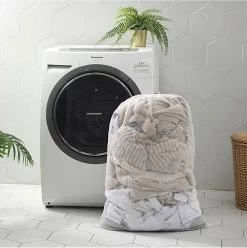 Wasnet Waszak - Groot - XL - 60 X 80 CM - Wit - Treksysteem - Trekbandsluiting - Polyester - Laundry Bag -Schoonmaakmiddelen 1197x1200 5