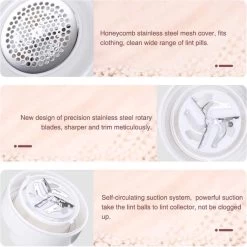 IBright Elektrische Pluizenverwijderaar - Ontpluizer - Draadloos - Oplaadbaar Met USB - Lichtgewicht - Incl. 2 Extra Opzetstukken - Wit -Schoonmaakmiddelen 1198x1200 22