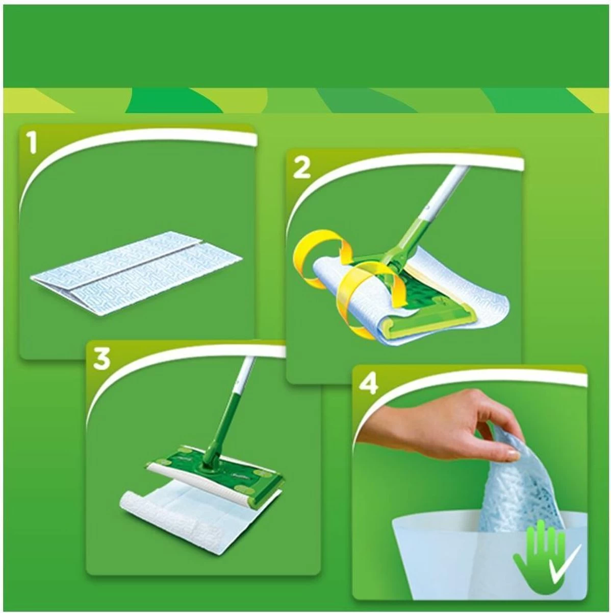 Swiffer Sweeper - 36 Navullingen - Doekjes Voor Vloeren 8 Swiffer Sweeper - 36 Navullingen - Doekjes Voor Vloeren - Afbeelding 6
