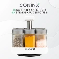 Coninx Kruidenrek Staand - Draaiend Kruidenrek Met Glazen Potjes - Kruidencarrousel Draaibaar - 8 Kruidenpotjes - Wit / RVS 19 Coninx Kruidenrek Staand - Draaiend Kruidenrek Met Glazen Potjes - Kruidencarrousel Draaibaar - 8 Kruidenpotjes - Wit / RVS -Schoonmaakmiddelen 1199x1200 12