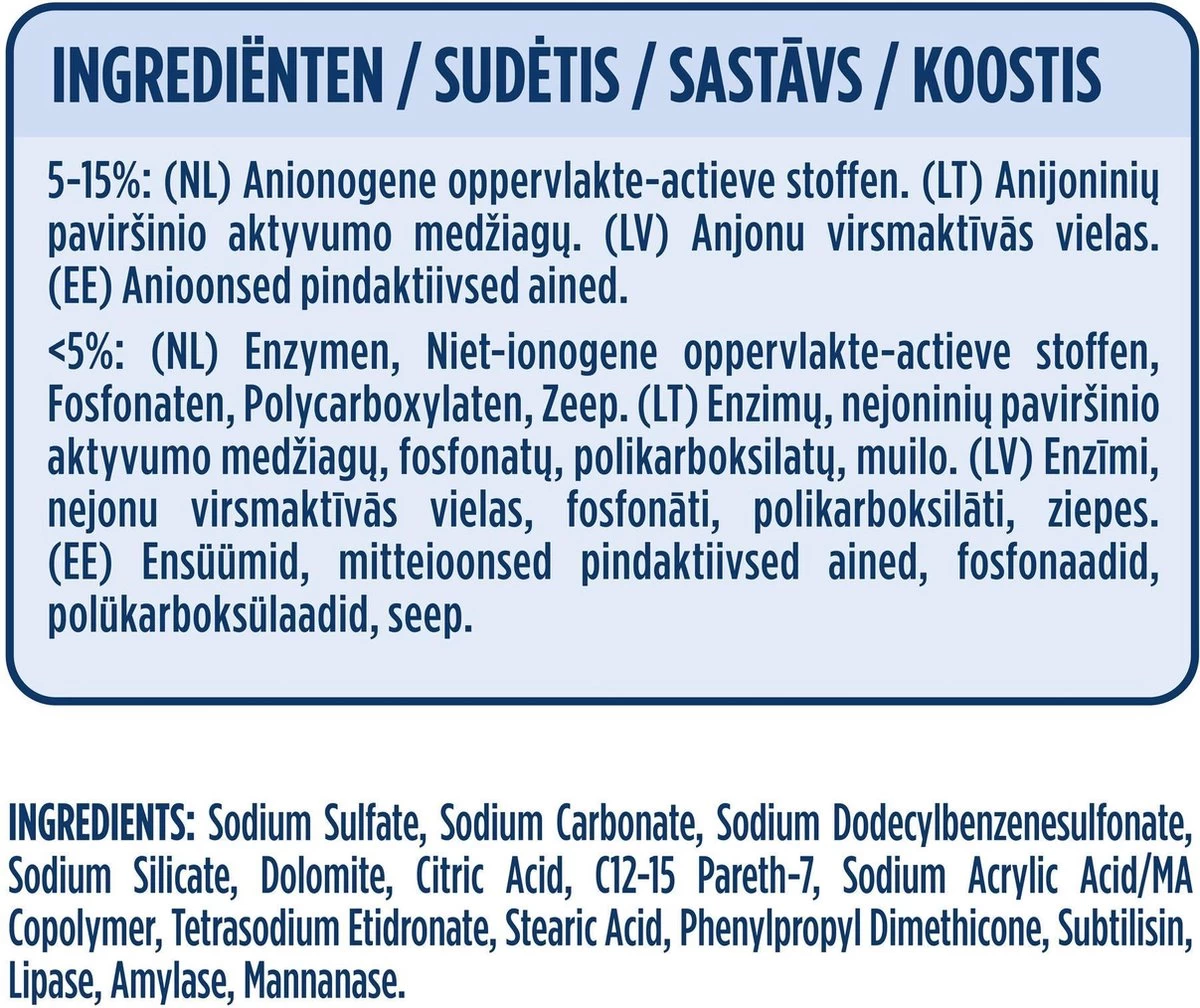 Neutral Kleur Waspoeder - 45 Wasbeurten 7 Neutral Kleur Waspoeder - 45 Wasbeurten - Afbeelding 5