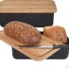 Gadgy Broodtrommel Met Bamboe Deksel – Brooddoos Met Snijplank - 36x19.5x11.5 Cm- Zwart -Schoonmaakmiddelen 1200x1012 4