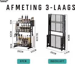 TammaT - Kruidenrek - Kruidenrek Staand - Inklapbare Keukenrek - 3-laags 35x21x56,5CM - Keuken Organizer - Aanrecht Organizer - Keuken Opslag - Roestvrij Staal - Opbergrek - Keuken Organizers - Roestvrij En Krasvrij 26 TammaT - Kruidenrek - Kruidenrek Staand - Inklapbare Keukenrek - 3-laags 35x21x56,5CM - Keuken Organizer - Aanrecht Organizer - Keuken Opslag - Roestvrij Staal - Opbergrek - Keuken Organizers - Roestvrij En Krasvrij -Schoonmaakmiddelen 1200x1024