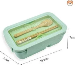BentoBros® Duurzame Bento Box - Broodtrommel - Lunchtrommel - Lunchbox - Lunchset Voor Kinderen - Brooddoos - Duurzaam Hout - Inclusief Bestek - Voor Volwassenen En Kinderen - 0,85 Liter - Geschikt Voor Magnetron, Vriezer En Vaatwasser - Groen -Schoonmaakmiddelen 1200x1029 3