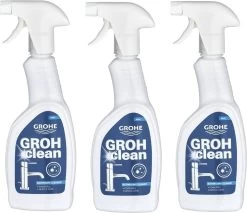 GROHE Grohclean Reiniger - 3x 500 Ml - Voor Badkamer/Keuken/Toilet - Voordeelverpakking - Schoonmaakmiddel