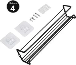 Kruidenrek Ophangbaar Kruidenpotjes Wandrek Organizer Keuken Accessoires - Zwart - Geschikt Voor Bijna Alle Kruidenpotjes 14 Kruidenrek Ophangbaar Kruidenpotjes Wandrek Organizer Keuken Accessoires - Zwart - Geschikt Voor Bijna Alle Kruidenpotjes -Schoonmaakmiddelen 1200x1037