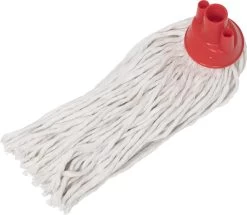 MAUS Spaanse Mop Met Steel - 4 Dweilen Rood - 1 Dweilstok - Gerecycled Katoen - EU Product -Schoonmaakmiddelen 1200x1043