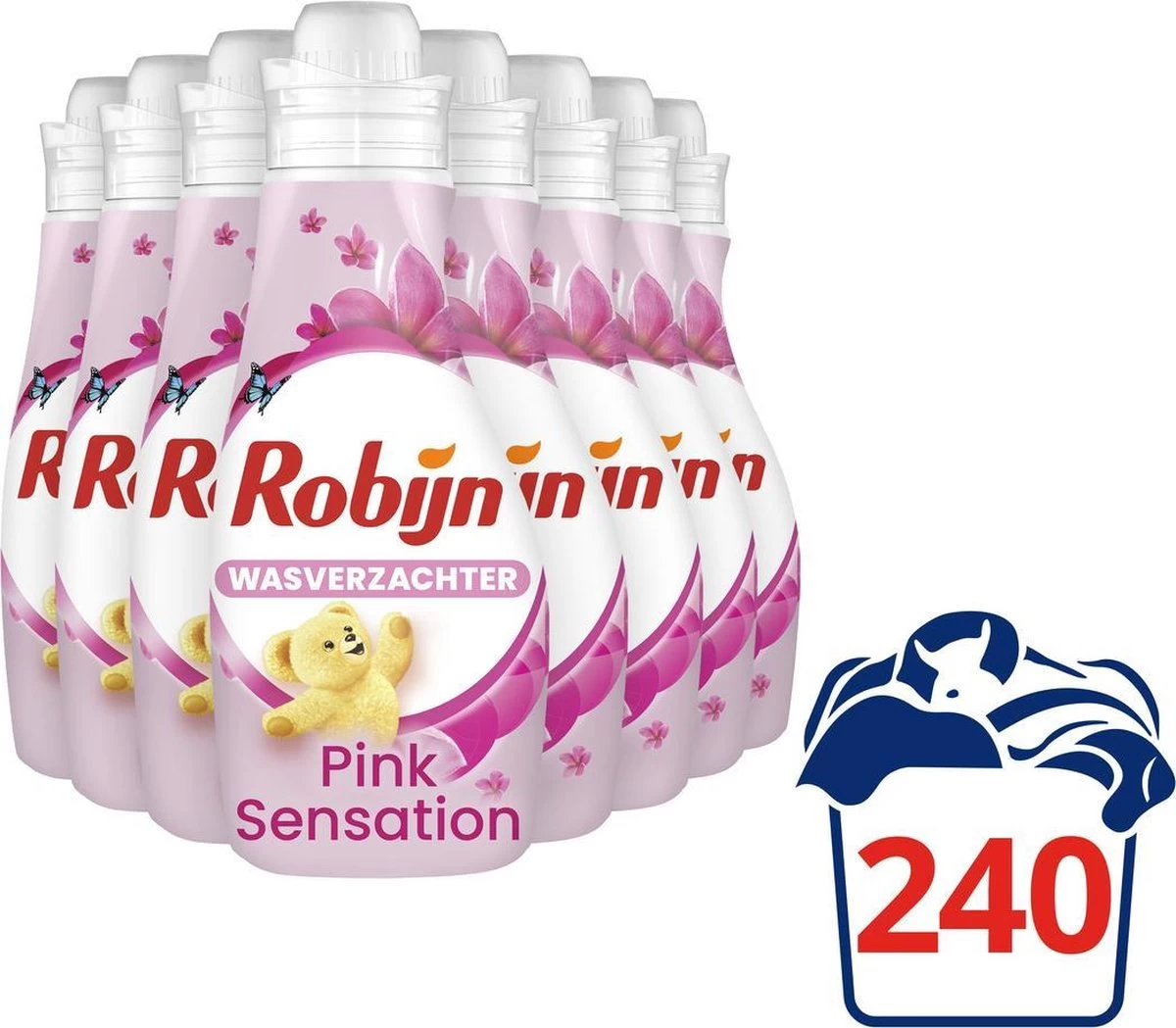 Robijn Pink Sensation Wasverzachter - 240 Wasbeurten - Voordeelverpakking 4 Robijn Pink Sensation Wasverzachter - 240 Wasbeurten - Voordeelverpakking - Afbeelding 2