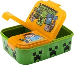 Mickey Mouse Minecraft Broodtrommel 3 Vakjes - 18x13 Cm - Brooddoos - Lunchbox -Schoonmaakmiddelen 1200x1058 1