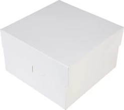 Taartdoos 25x25x15cm. Wit 3st