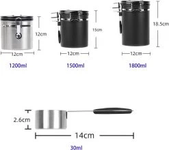 Koffiebonen Opbergbus- Koffiebonen Bewaren - Nieuw Voedsel Bewaren - Kitchen Merchandise - Vooraadbus - Bewaardozen - Kitchen Merchandise - 1.8L Vooraadpot - Voorraadpotten - Gebroken Wit Kleur - Opslagtank Voor Gedroogd Fruit- Opslag Van Koffiebonen -Schoonmaakmiddelen 1200x1071 10