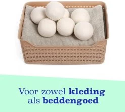 Casa Calma Drogerballen (6 Stuks) - Inclusief Opbergzakje - 100% Natuurlijk Schapenwol - Droger Ballen - Zero Waste Wasverzachter Bollen - Energiebesparend Drogen Met Droogbollen - Dryer Balls - Diervriendelijk & Milieuvriendelijk - Energie Besparen -Schoonmaakmiddelen 1200x1075