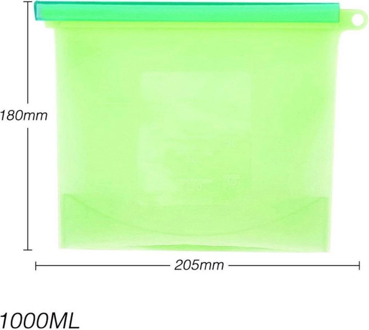 LOUZR Siliconen Vershoudzakken - Set 4-Stuks - 1000ml - Herbruikbaar 7 LOUZR Siliconen Vershoudzakken - Set 4-Stuks - 1000ml - Herbruikbaar - Afbeelding 5