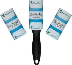 ®CleanWave Kleefroller 180 Zeer Klevende Vellen – Kledingroller Met 1 Stevige Handgreep - 3 Rollen - Extra Klevend - Pluizenroller - Pluizenverwijderaar -Schoonmaakmiddelen 1200x1075 5