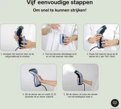 Carefree Kledingstomer - Handstomer - Stomer Kleding - Stoomstrijkijzer - Kleding Stomer - Blauw - Sinterklaas- -Schoonmaakmiddelen 1200x1078 3