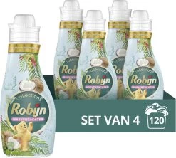 Robijn Collections Kokos Wasverzachter - 4 X 30 Wasbeurten - Voordeelverpakking
