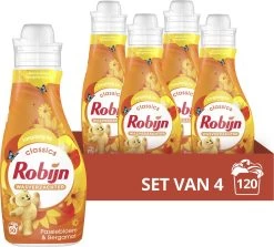 Robijn Classics Passiebloem & Bergamot Wasverzachter - 4 X 30 Wasbeurten - Voordeelverpakking