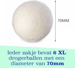 Casa Calma Drogerballen (6 Stuks) - Inclusief Opbergzakje - 100% Natuurlijk Schapenwol - Droger Ballen - Zero Waste Wasverzachter Bollen - Energiebesparend Drogen Met Droogbollen - Dryer Balls - Diervriendelijk & Milieuvriendelijk - Energie Besparen -Schoonmaakmiddelen 1200x1090 2